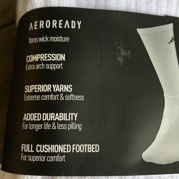 6 pairs socks set Adidas Men’s Cushioned Crew - Picture 10 of 16